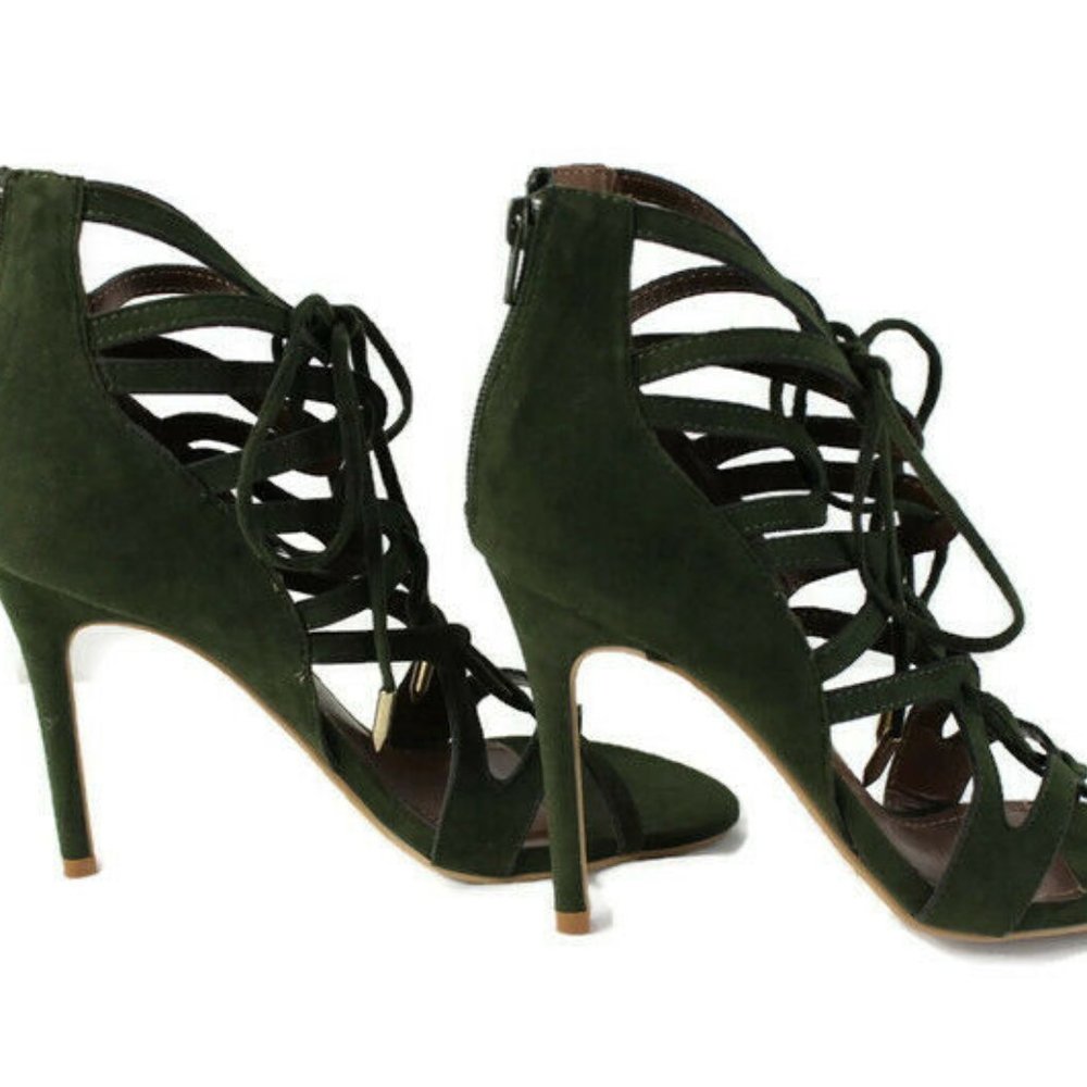 Shoe Repulica Size 7.5 Green Open Toe